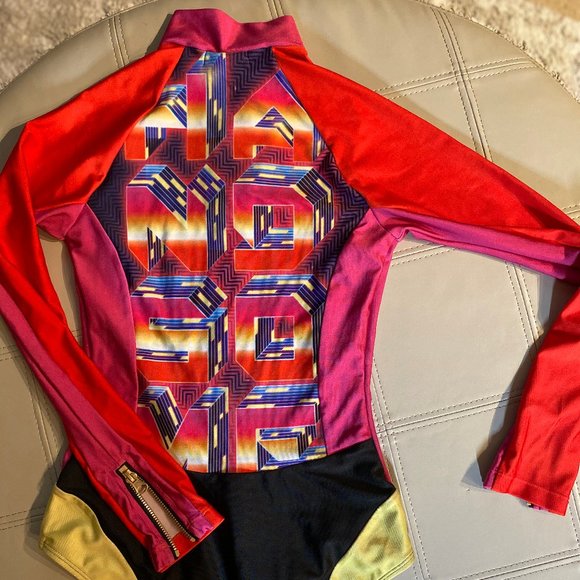 NEW SEXY- LONG SLEEVE ONE PIECE SWIMSUIT SIZE M - Picture 2 of 2